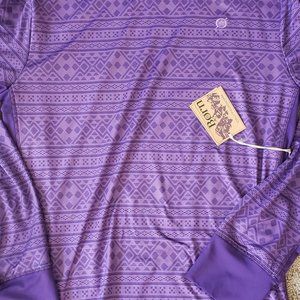 New Womens top long sleeve outdoor athletic Born purple size XL